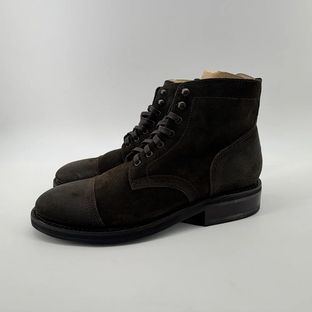 Thursday Captain Boots-Dark Olive Suede Men's size 8